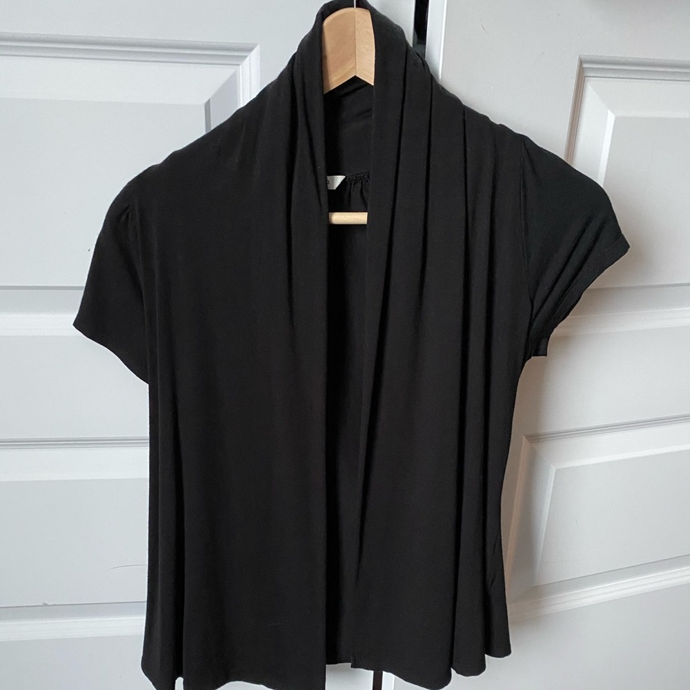 Short sleeve black cardigan